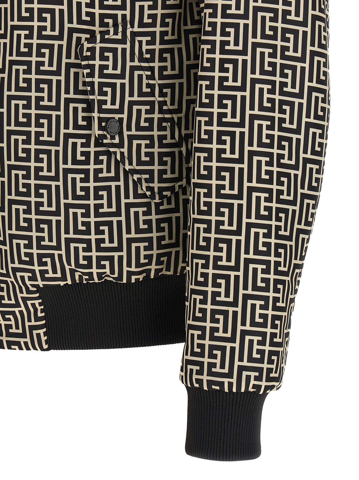 Bomber Balmain en polyamide noir