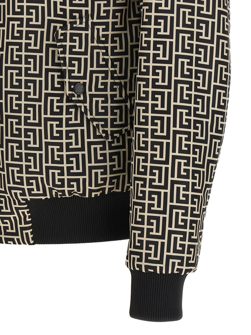 Bomber Balmain en polyamide noir