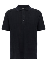 Balmain Blue Wool Polo Shirt