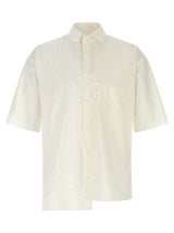 MM6 Maison Margiela White Cotton Blouse - Asymmetric Design