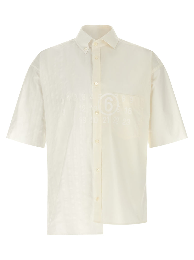 MM6 Maison Margiela White Cotton Blouse - Asymmetric Design