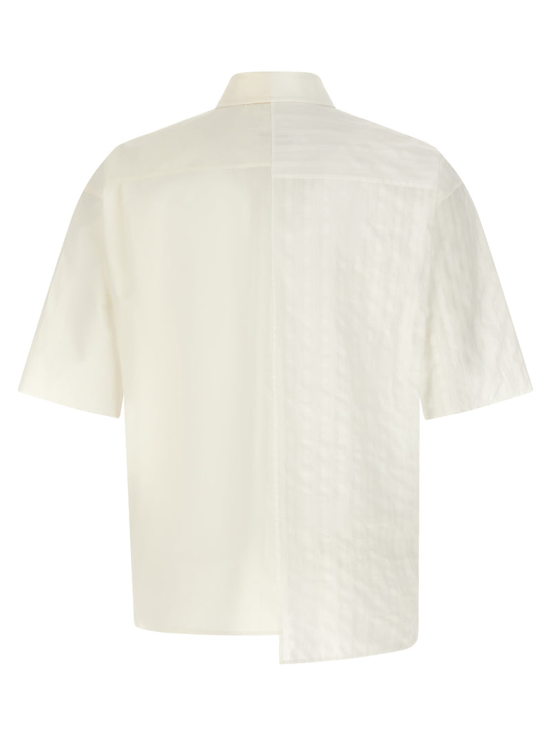 MM6 Maison Margiela White Cotton Blouse - Asymmetric Design
