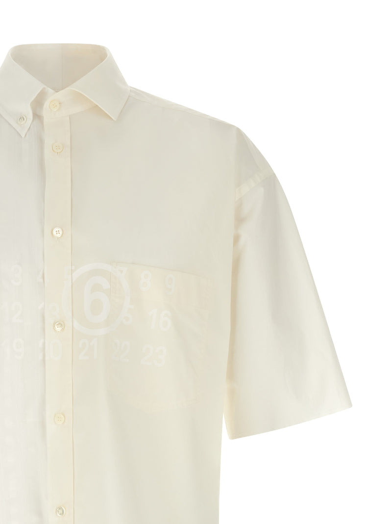 MM6 Maison Margiela White Cotton Blouse - Asymmetric Design