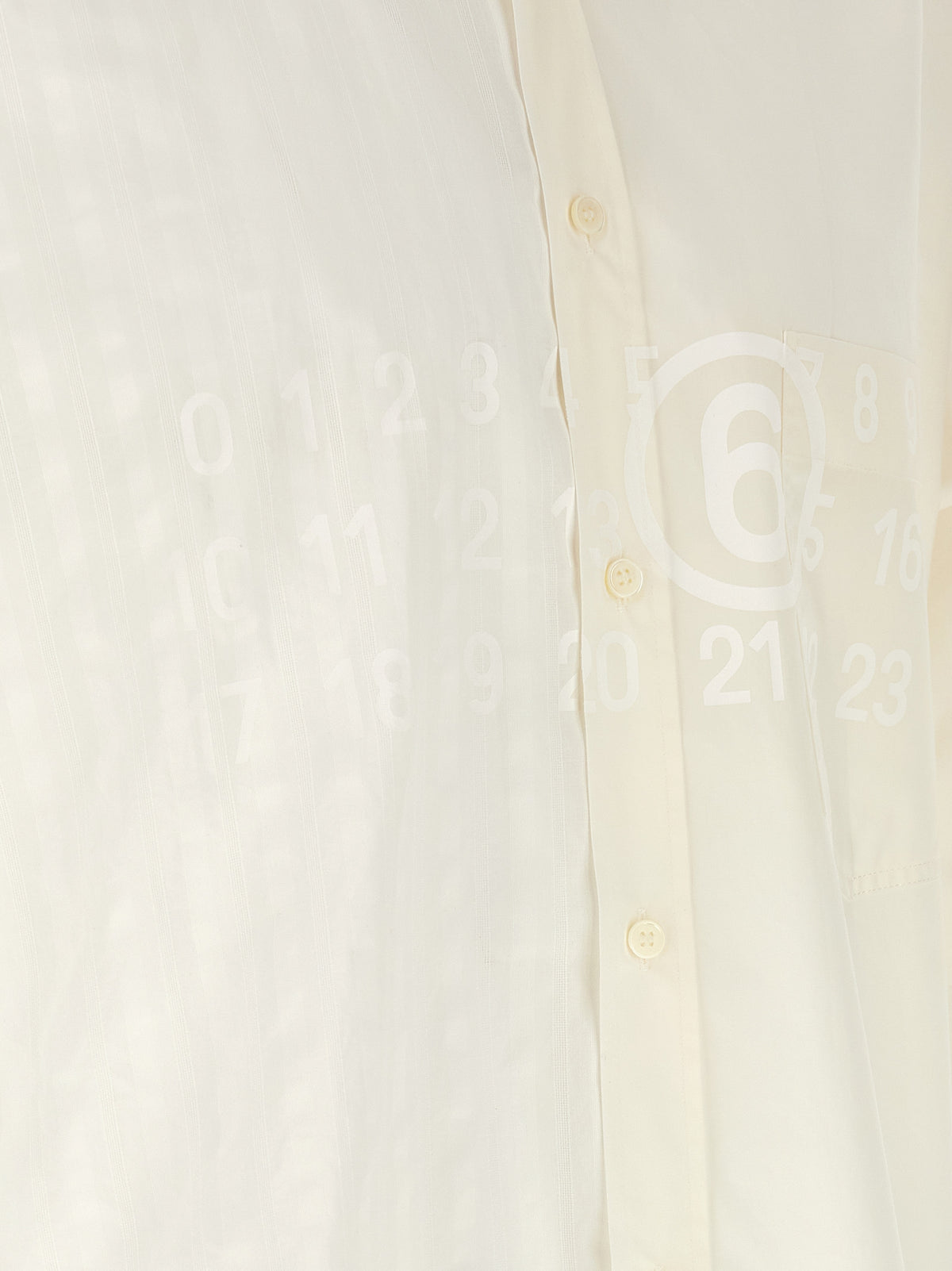 MM6 Maison Margiela White Cotton Blouse - Asymmetric Design