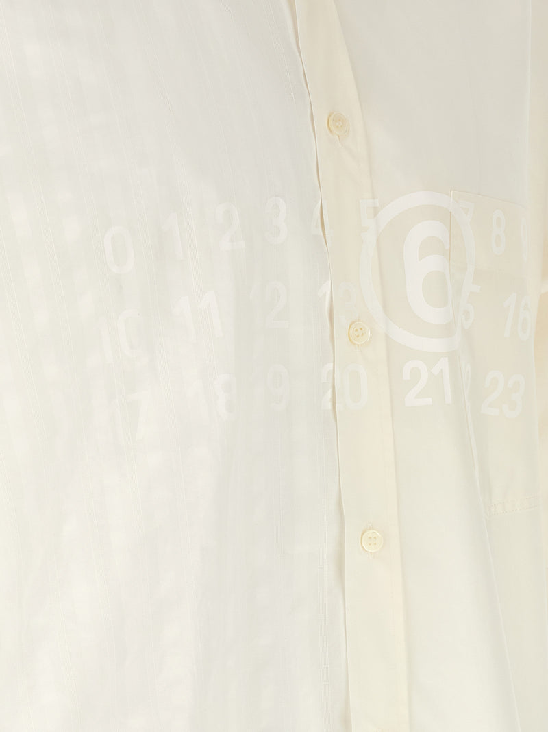 MM6 Maison Margiela White Cotton Blouse - Asymmetric Design