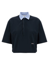 Stella McCartney Blue Cotton Polo Shirt