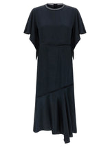 Robe mi-longue en viscose bleue Fabiana Filippi