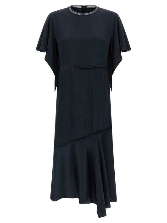 Robe mi-longue en viscose bleue Fabiana Filippi