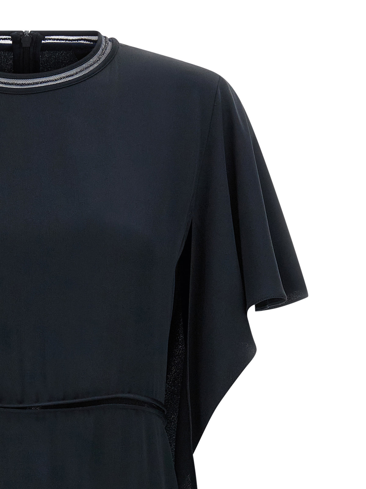 Robe mi-longue en viscose bleue Fabiana Filippi
