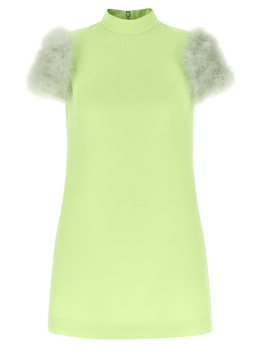 Valentino Garavani Bicolor Virgin Wool Short Dress