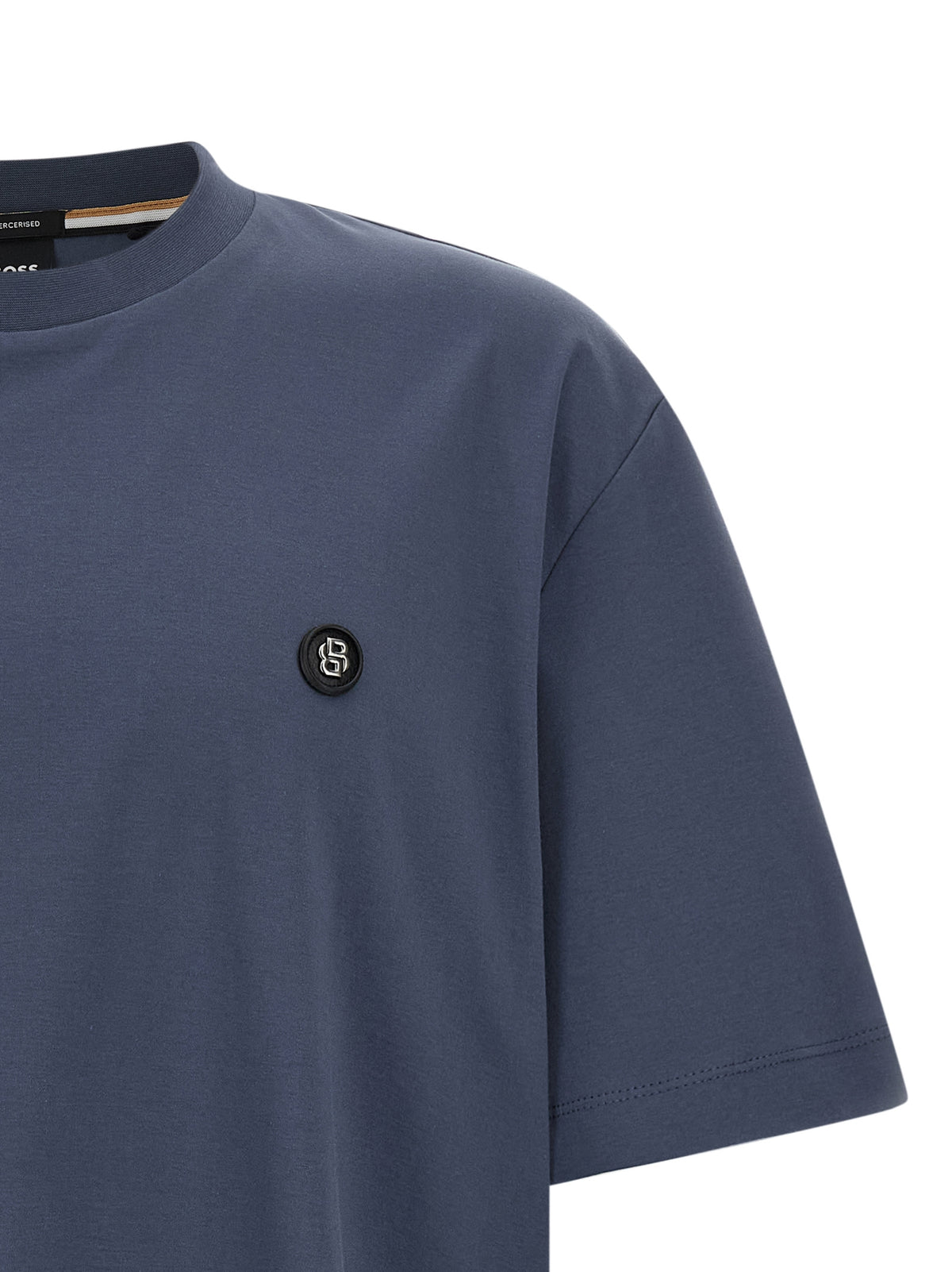 Hugo Boss C-Taut 01 Blue Cotton T-Shirt for Men