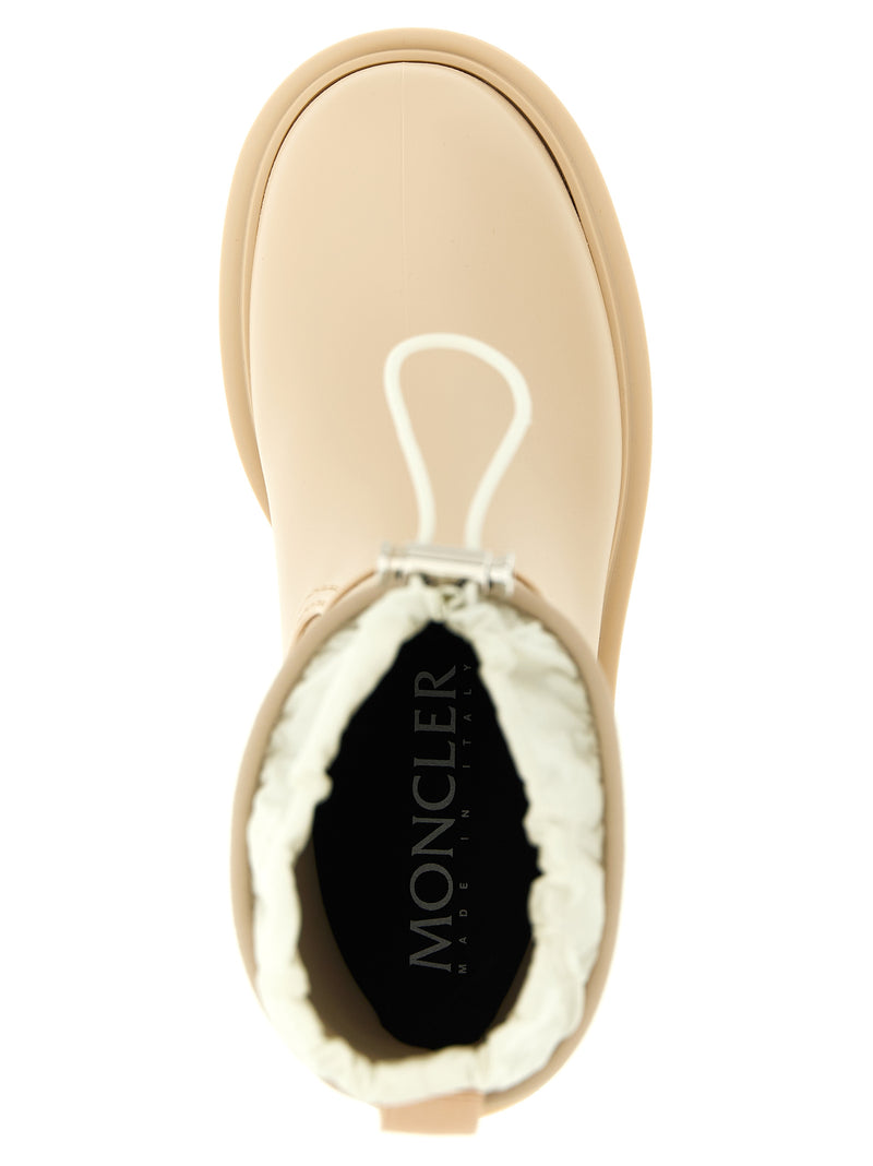 Bottines Moncler beiges en PVC