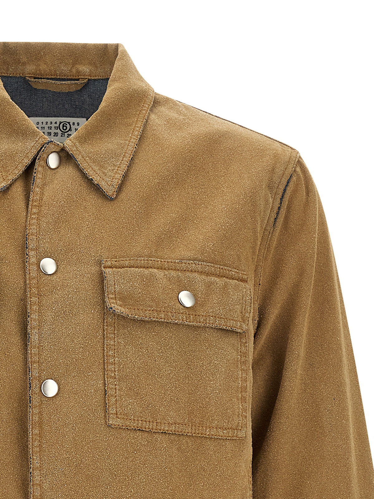 MM6 Maison Margiela Blouson en jean de coton beige