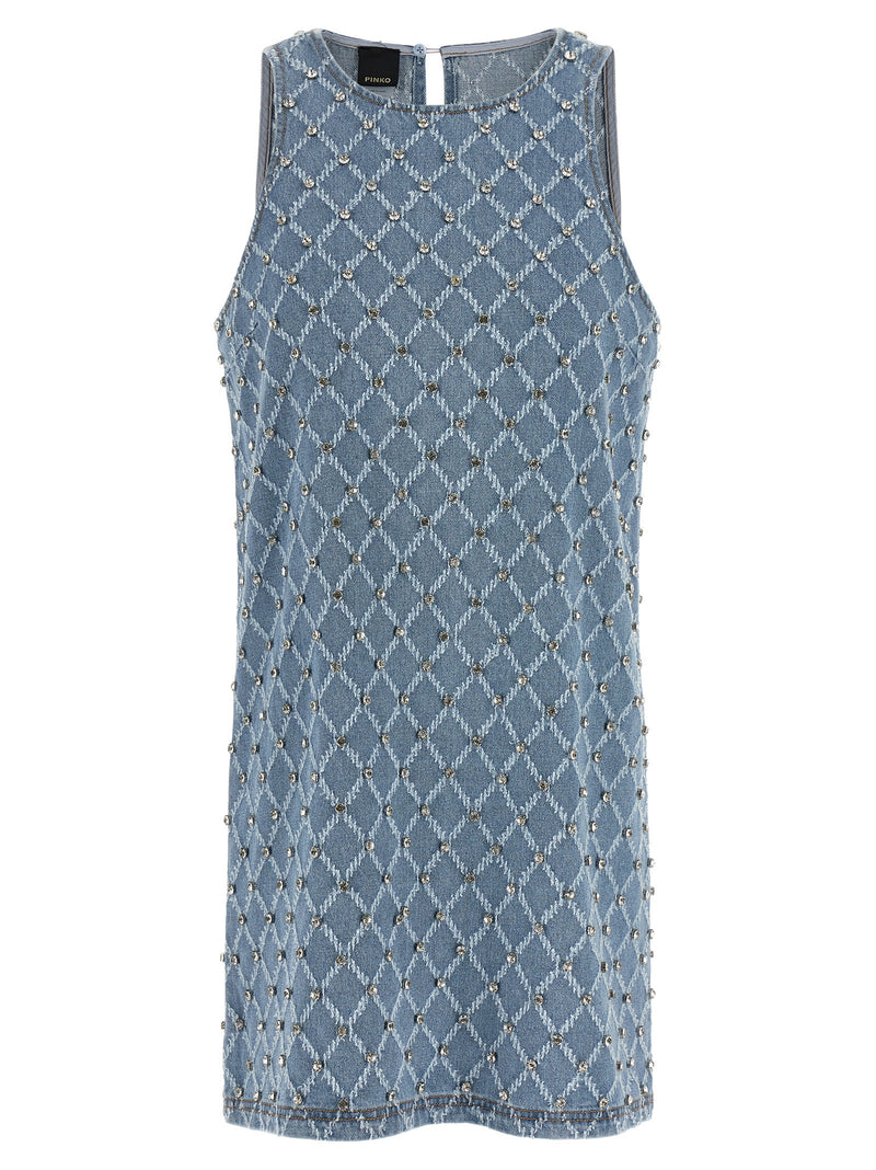 PINKO ‘Amorino’ Blue Cotton Mini Dress for Women