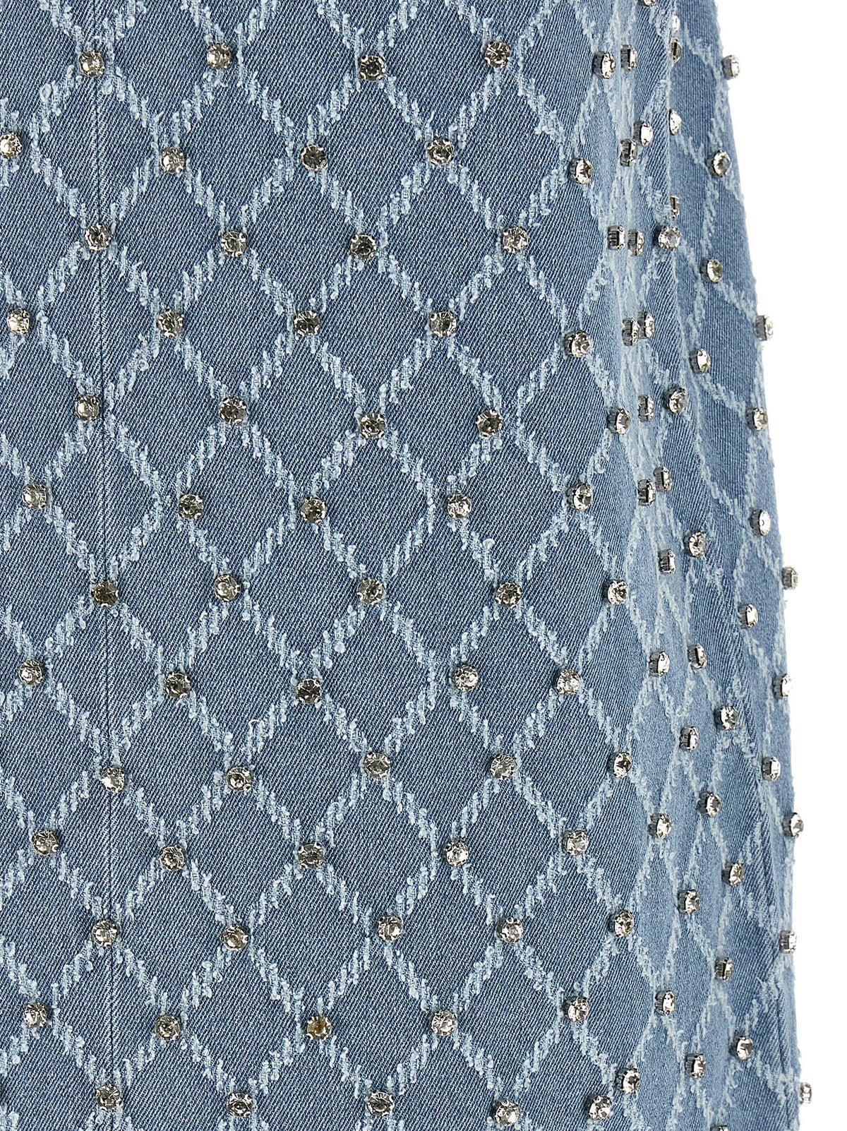 PINKO Blue Cotton Short Dress