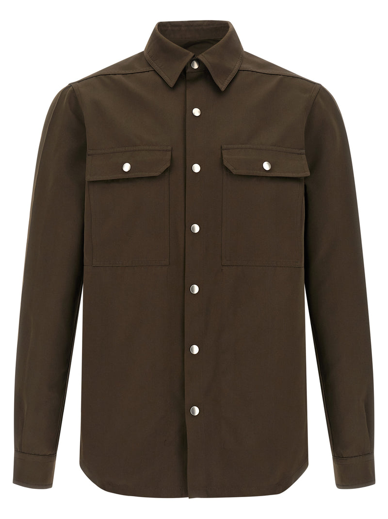 Chemisier Rick Owens en polyester marron