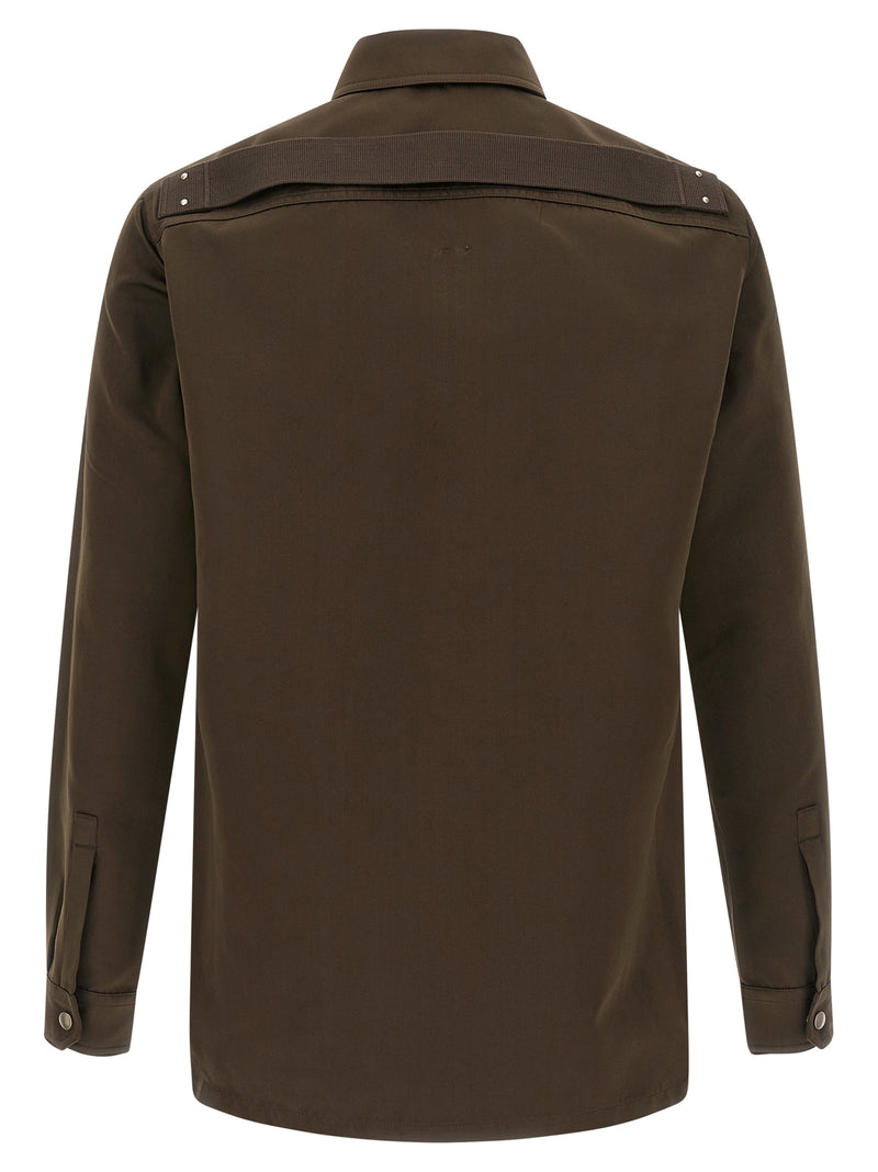 Chemisier Rick Owens en polyester marron