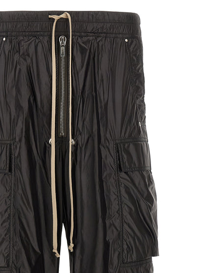 Rick Owens Black Nylon Cargo Pants
