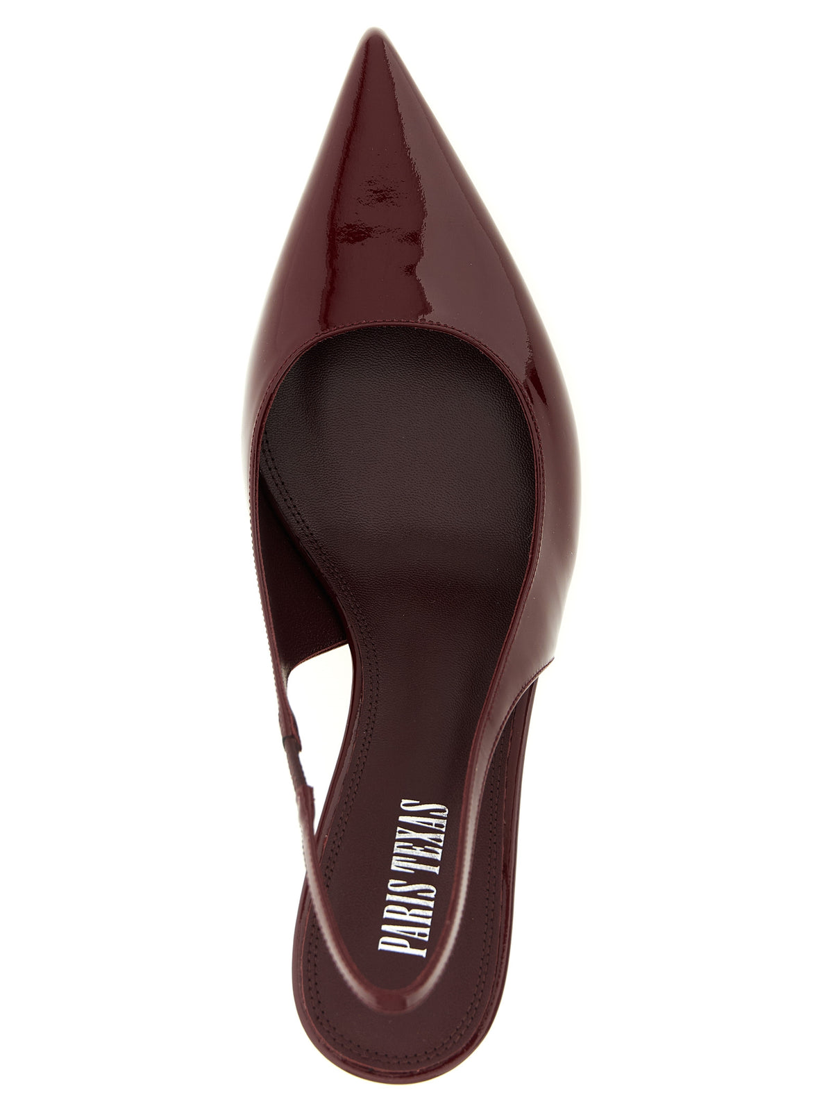 Paris Texas Lidia Bordeaux Calfskin Mid Heel Pumps