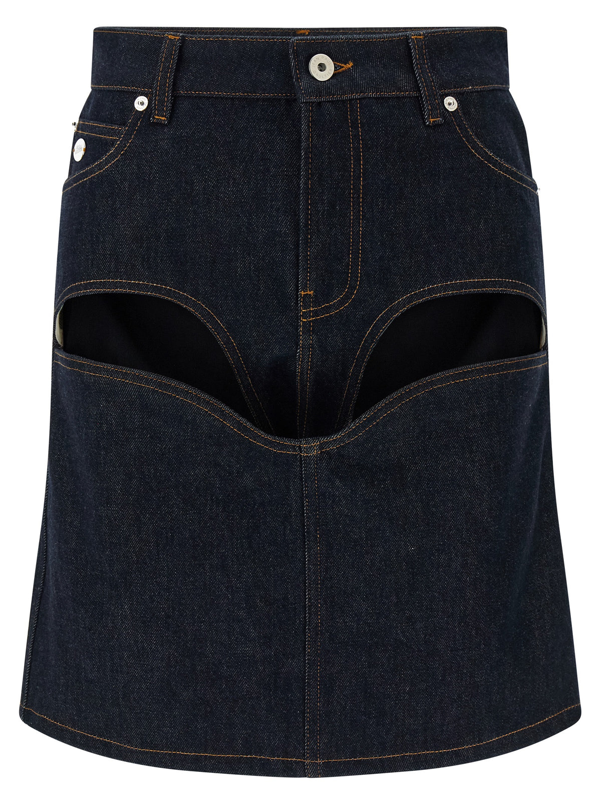 Jean Paul Gaultier Blue Cotton Long Skirt