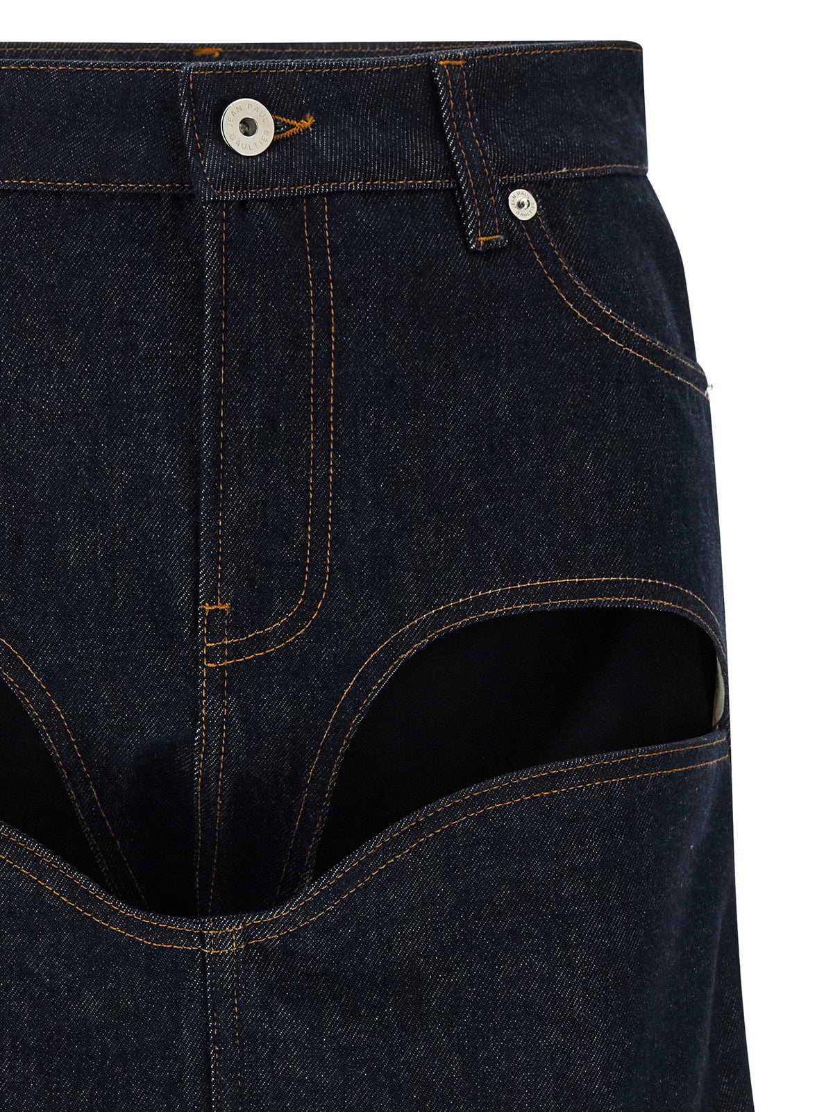Jean Paul Gaultier Blue Cotton Long Skirt