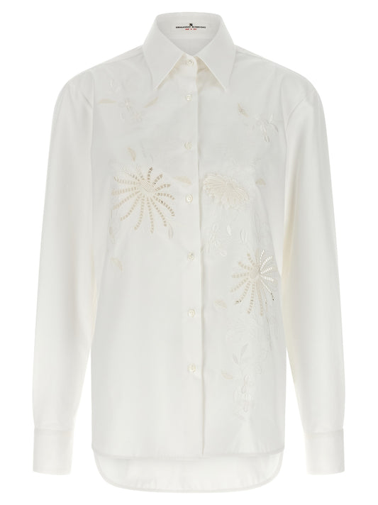 Ermanno Scervino White Cotton Blouse - Chic & Elegant Design