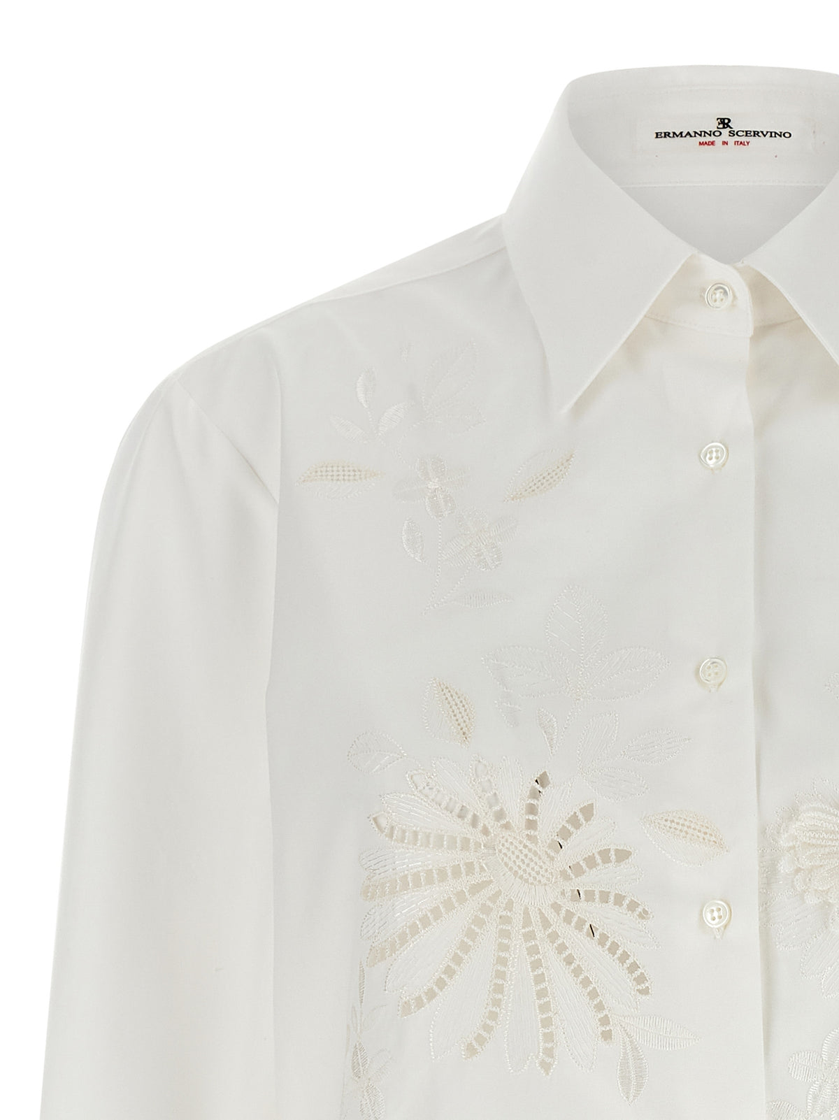 Ermanno Scervino White Cotton Blouse - Chic & Elegant Design