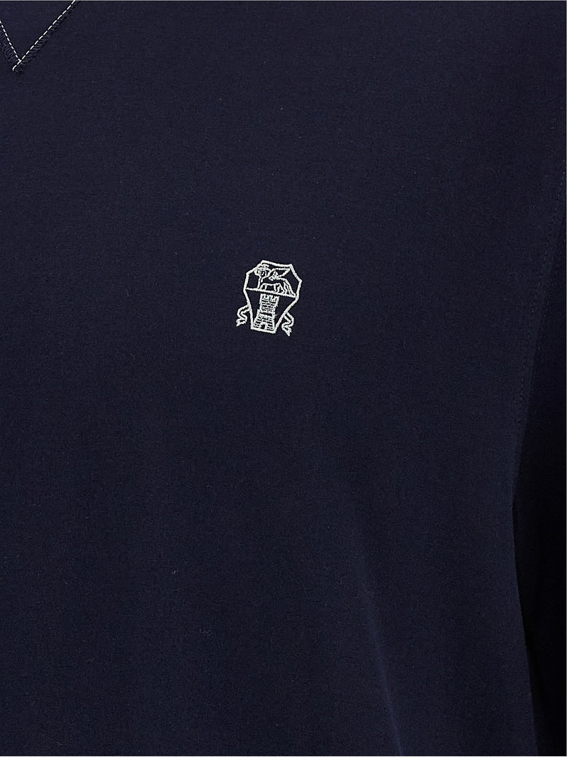 Brunello Cucinelli Blue Cotton T-Shirt - Luxurious Casual Wear