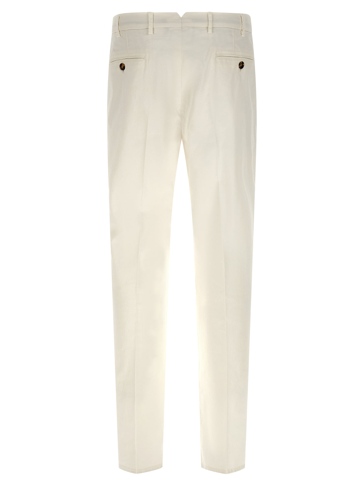 Pantalon décontracté en coton blanc Brunello Cucinelli