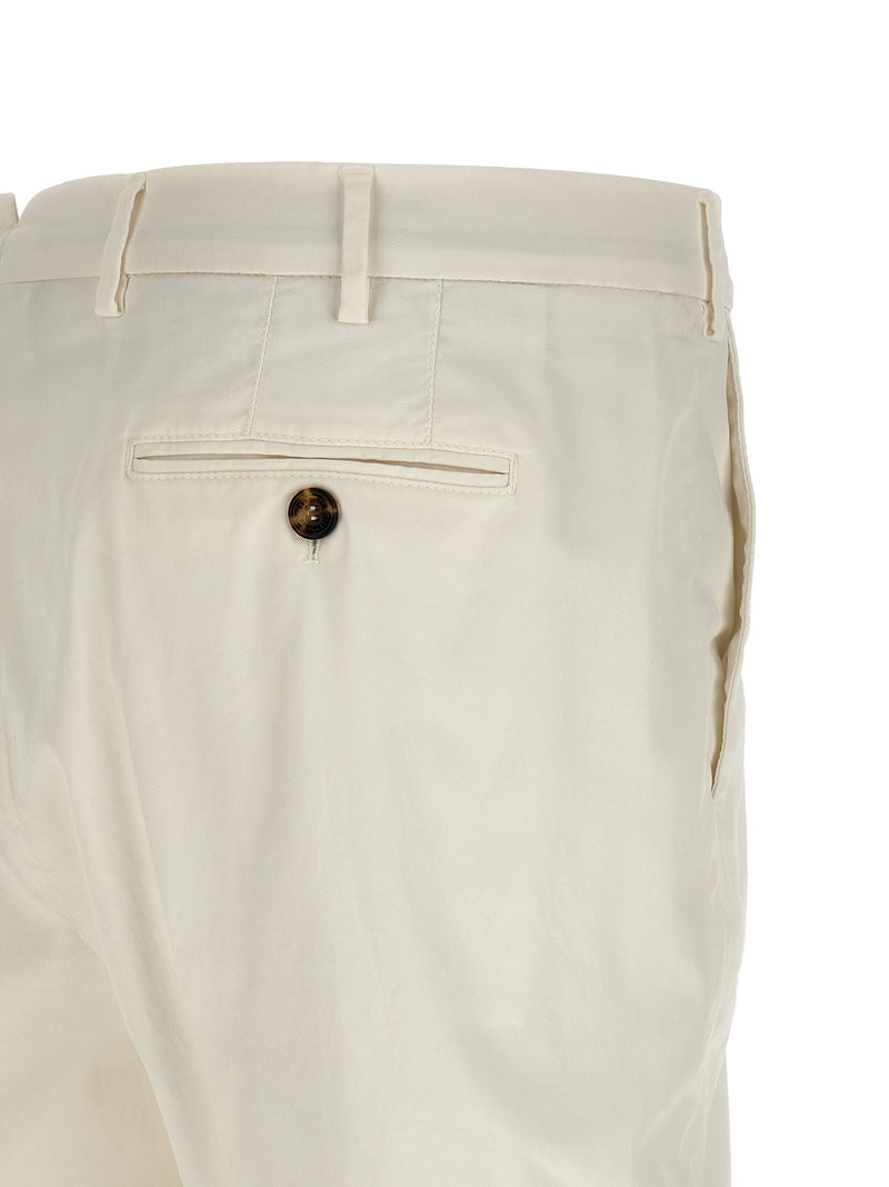 Pantalon décontracté en coton blanc Brunello Cucinelli