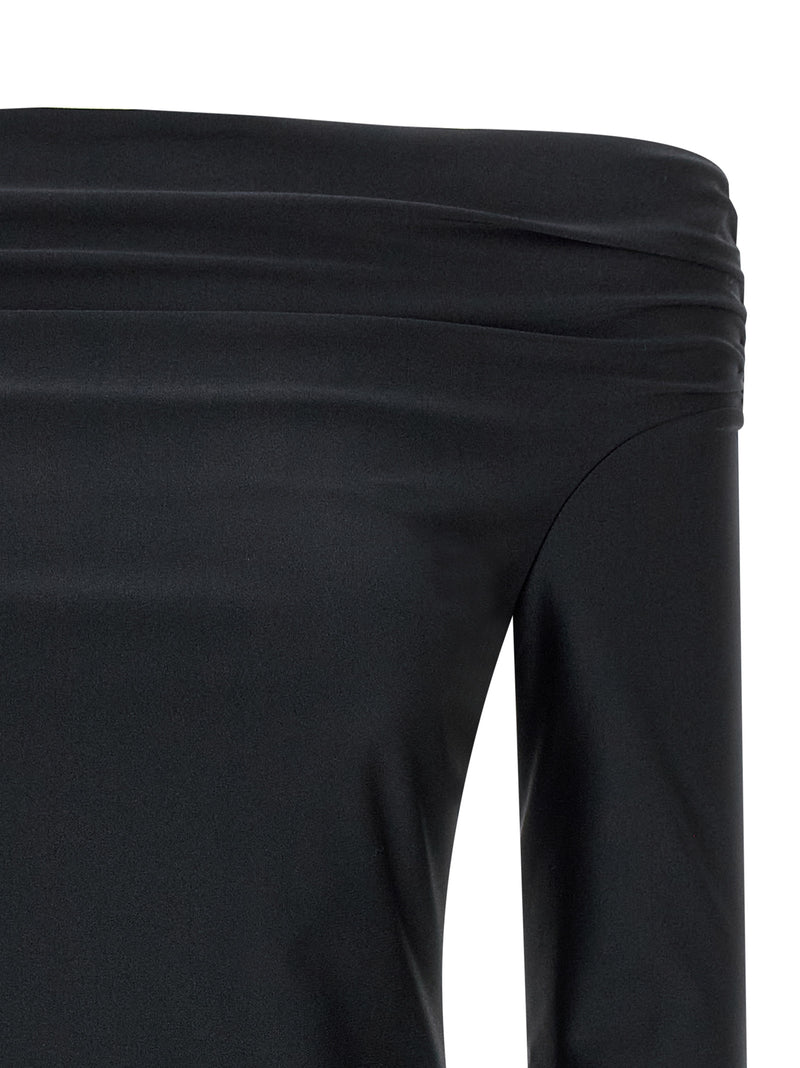 The Andamane Black Polyamide Tank Tops