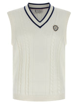 Brunello Cucinelli White Cotton Sleeveles Sweater