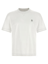 T-shirt en coton blanc Brunello Cucinelli