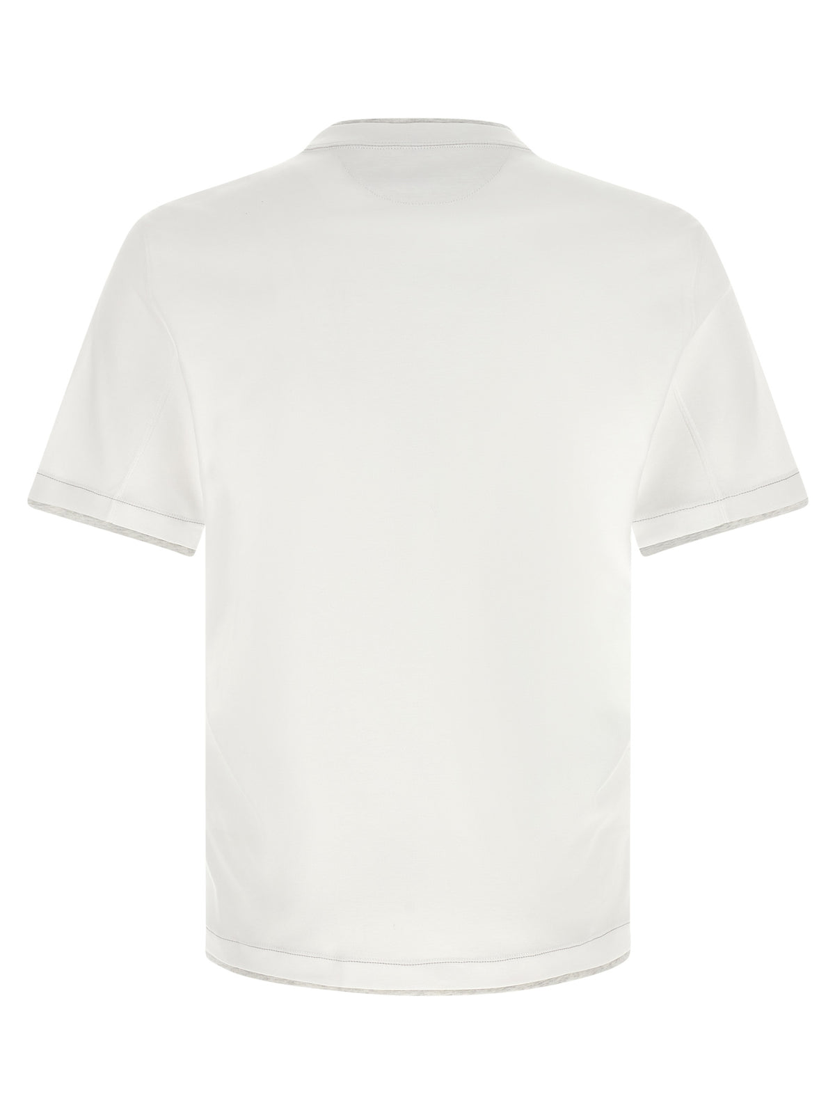 T-shirt en coton blanc Brunello Cucinelli