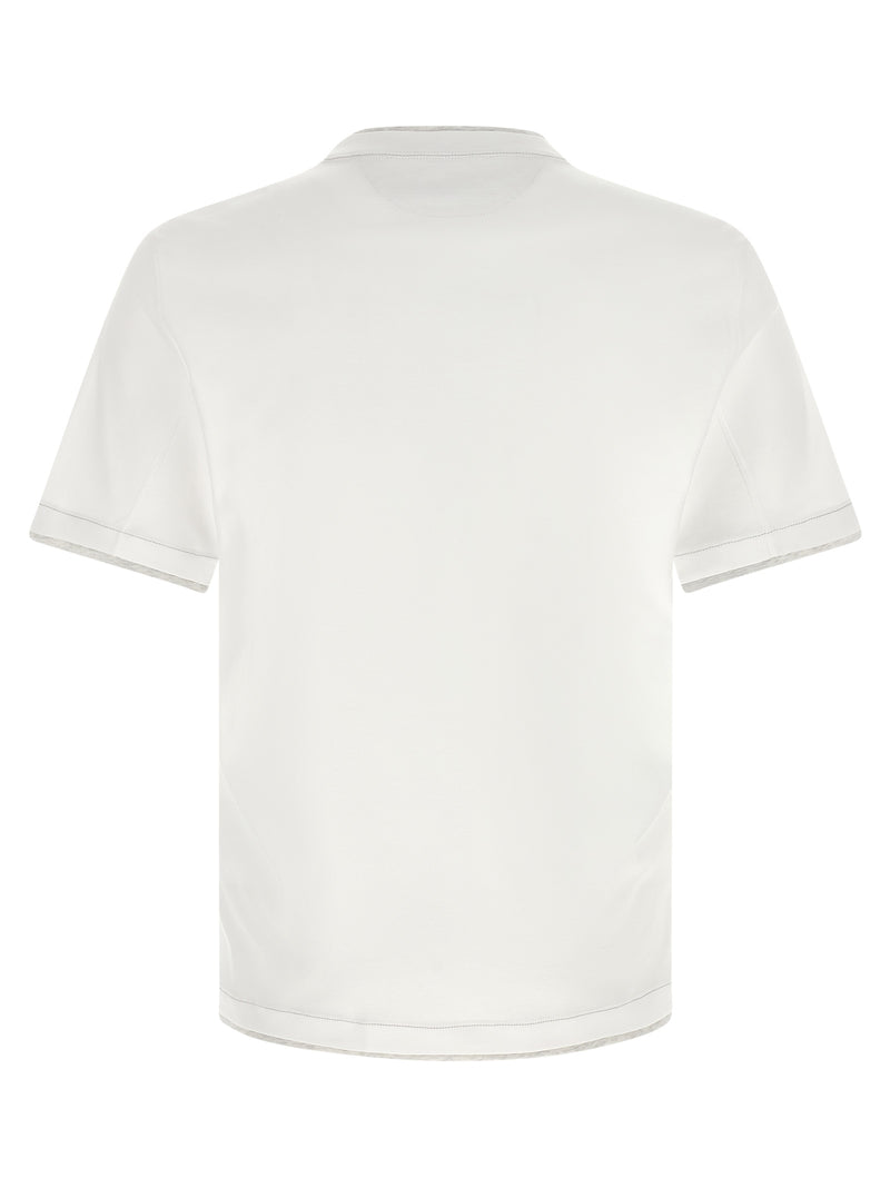 T-shirt en coton blanc Brunello Cucinelli