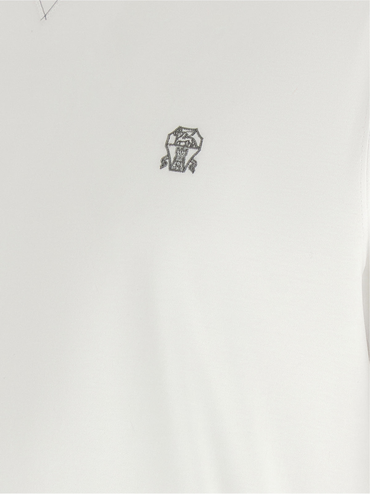 T-shirt en coton blanc Brunello Cucinelli