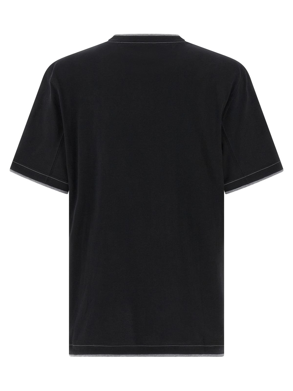 T-shirt en coton noir Brunello Cucinelli
