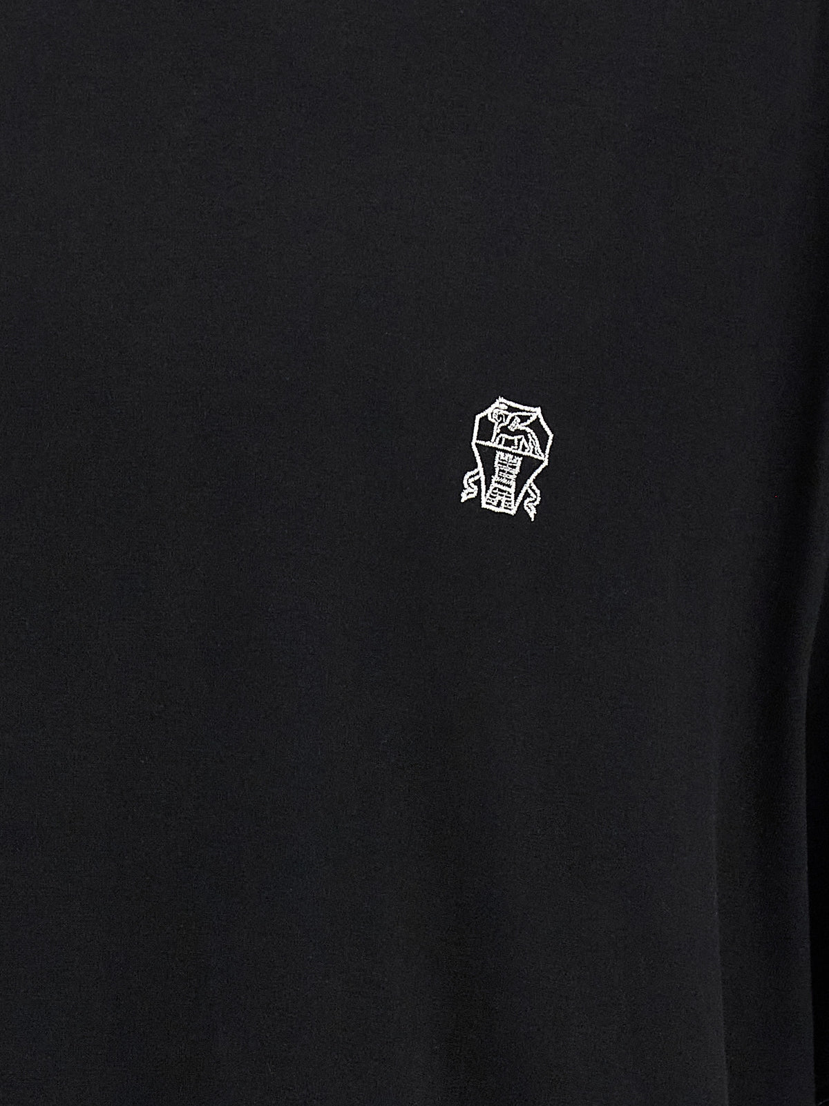 T-shirt en coton noir Brunello Cucinelli