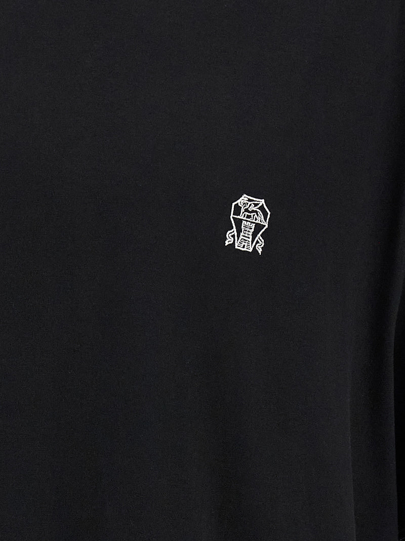 T-shirt en coton noir Brunello Cucinelli