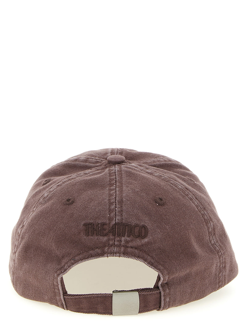 The Attico Brown Cotton Cap - Stylish Baseball Hat for Women