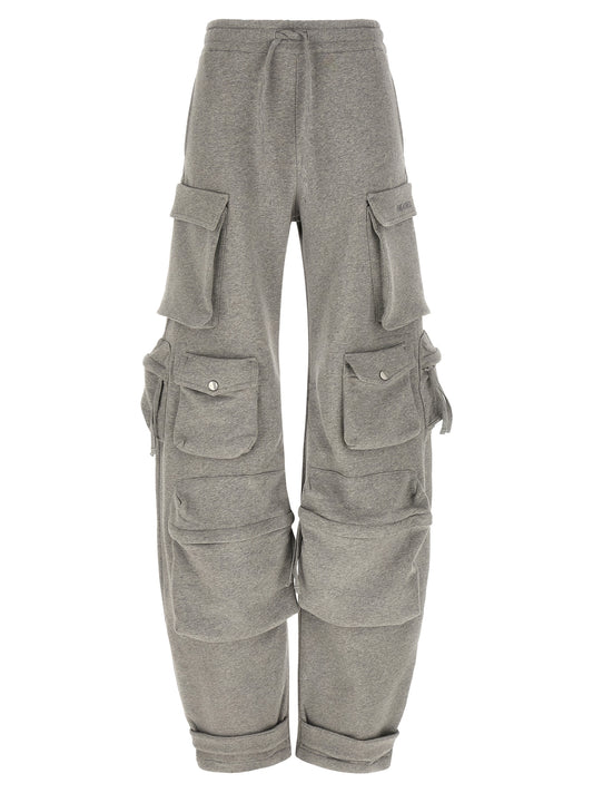 Le pantalon cargo gris en coton Attico