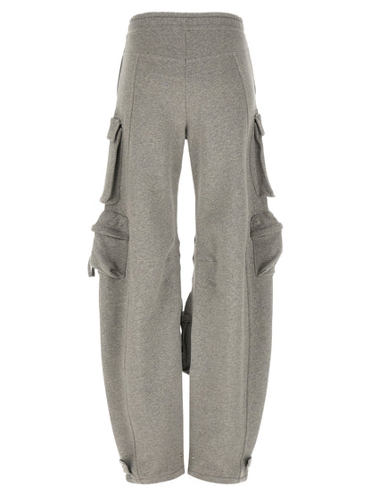 The Attico Gray Cotton Cargo Pants