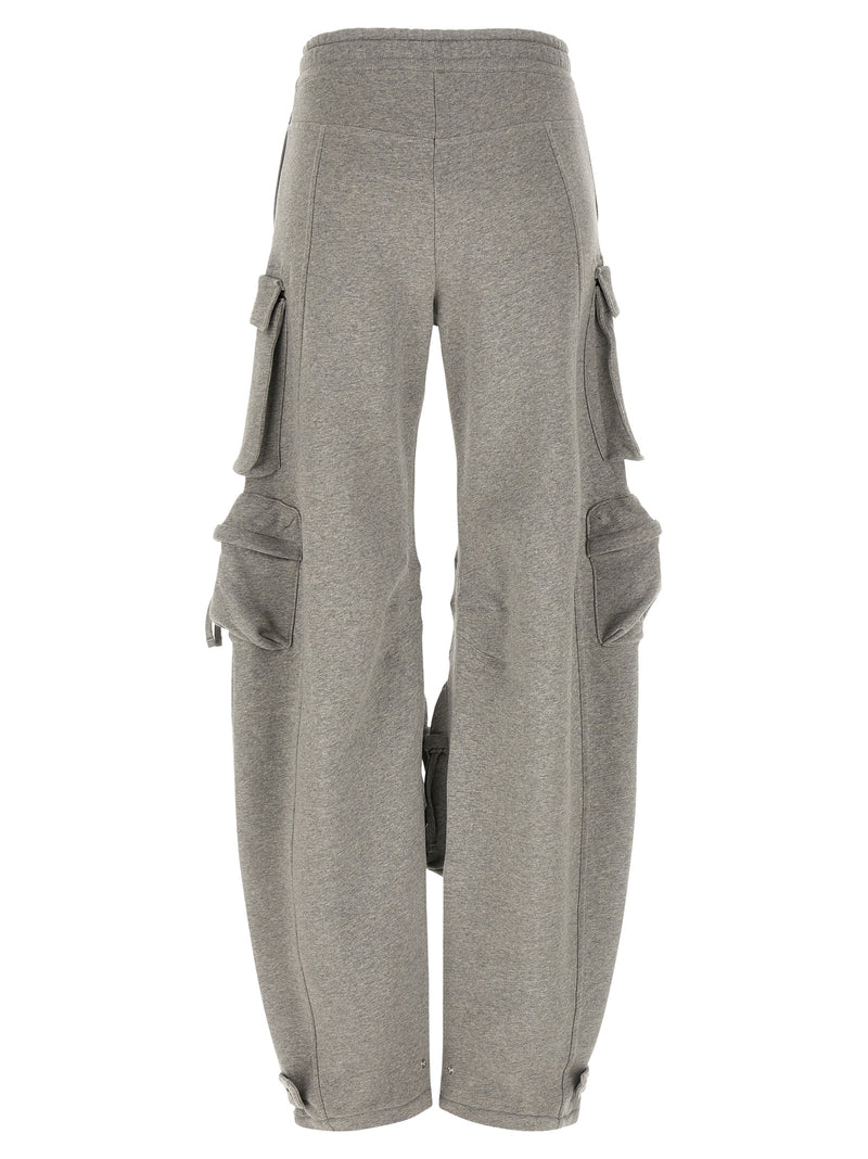 Le pantalon cargo gris en coton Attico