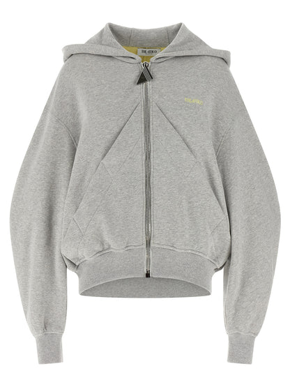 The Attico Gray Cotton Sweatshirt