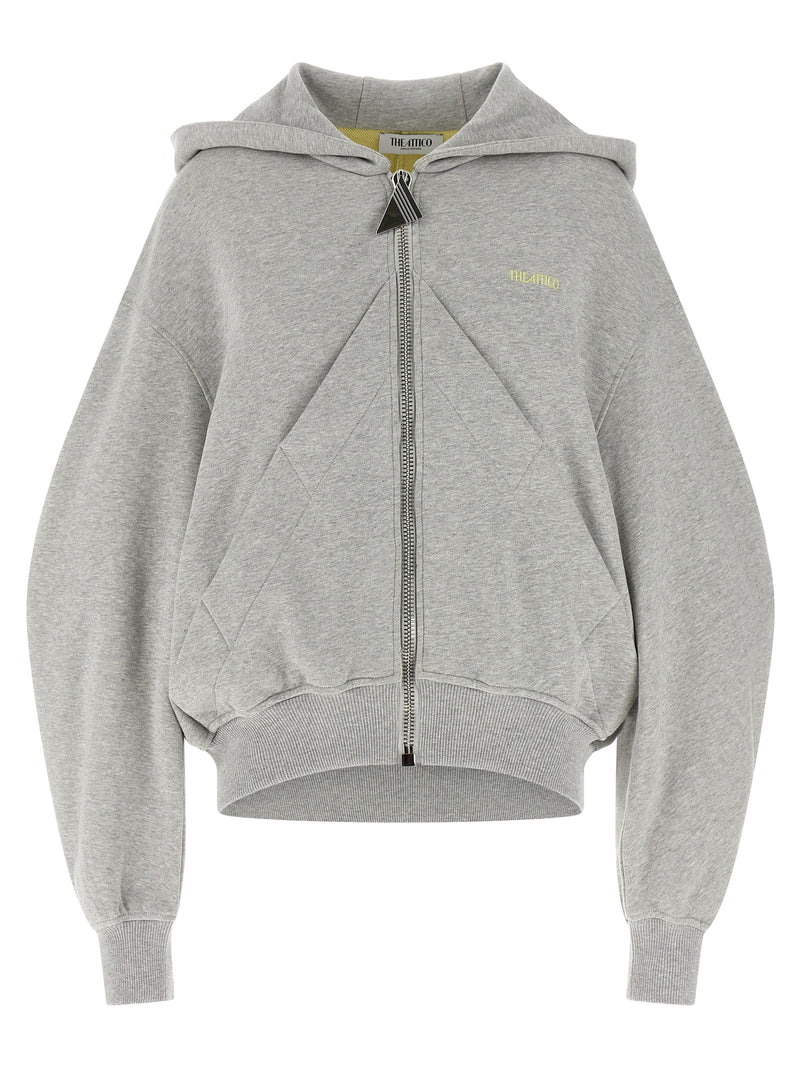 The Attico Gray Cotton Sweatshirt
