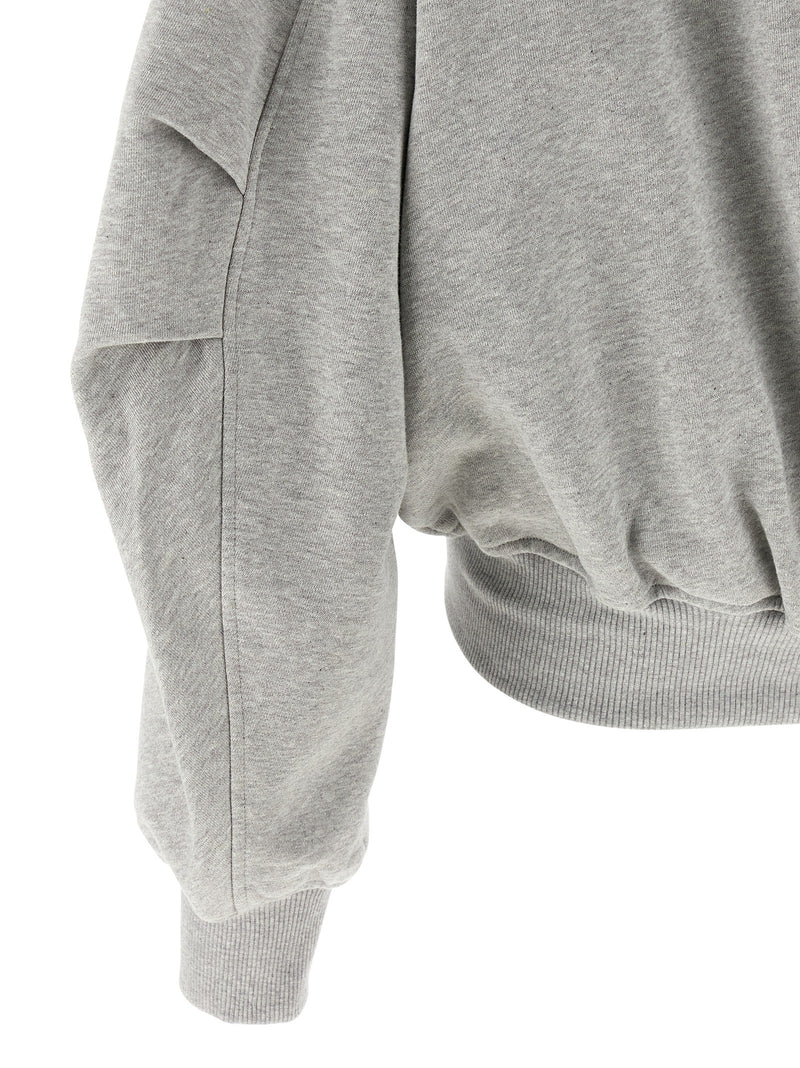 The Attico Gray Cotton Sweatshirt