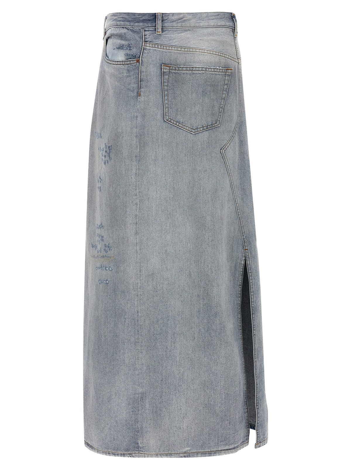 Jupe courte en coton bleu MM6 Maison Margiela