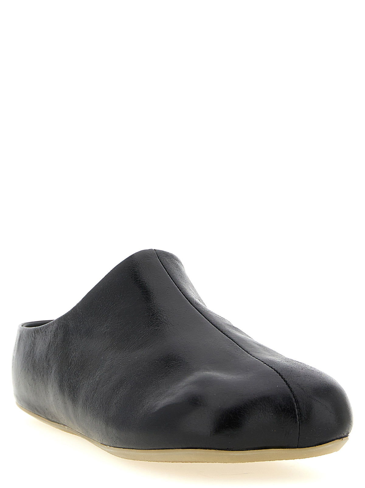 Sabots MM6 Maison Margiela en cuir de veau noir