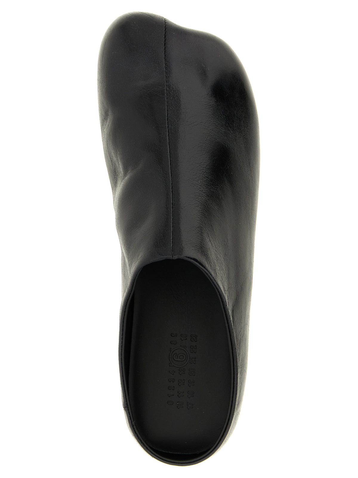 Sabots MM6 Maison Margiela en cuir de veau noir