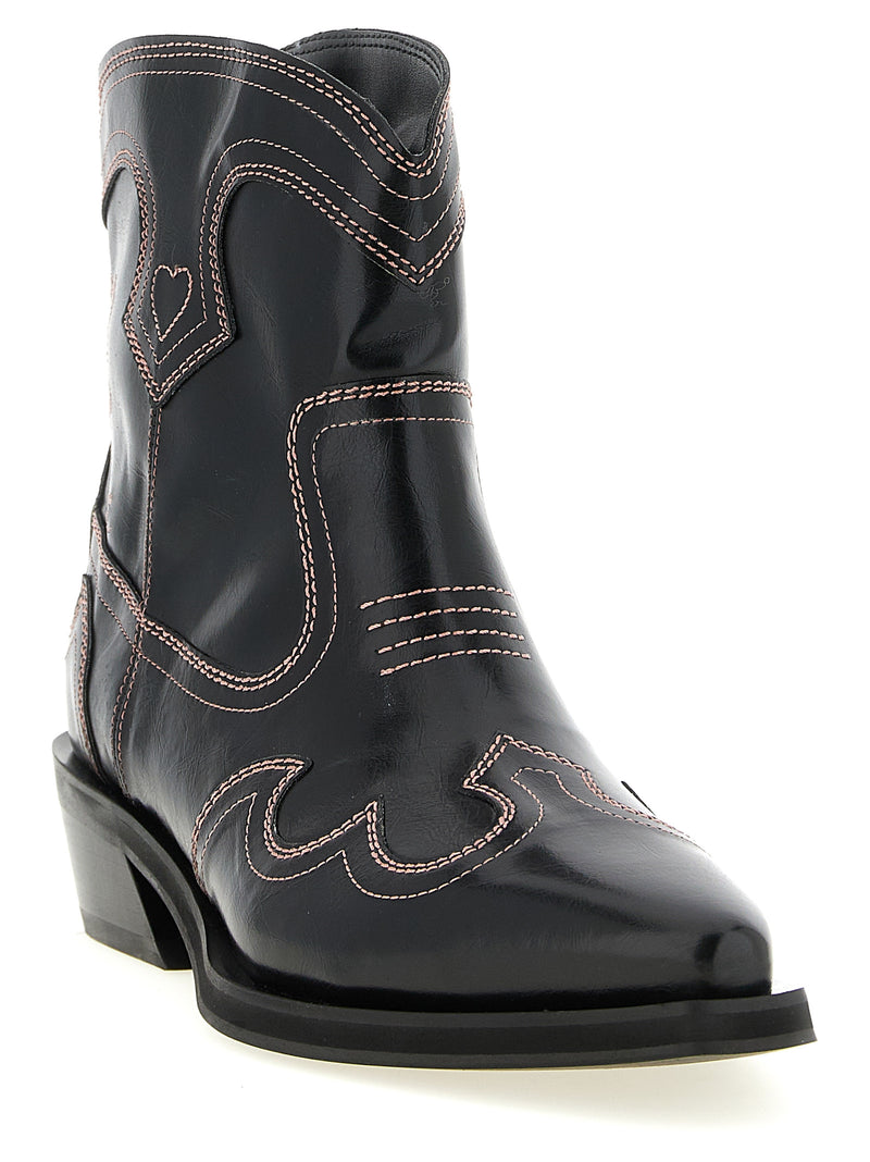 Ganni Black Polyethylene Chelsea Boots - Eco-Friendly Style